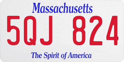 MA license plate 5QJ824