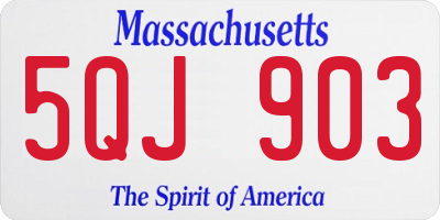 MA license plate 5QJ903