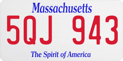 MA license plate 5QJ943