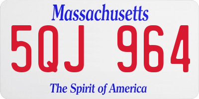 MA license plate 5QJ964