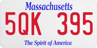 MA license plate 5QK395