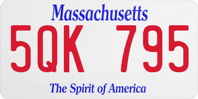 MA license plate 5QK795