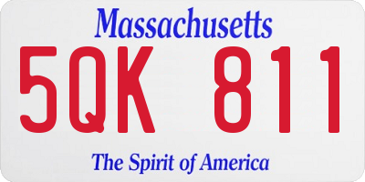 MA license plate 5QK811