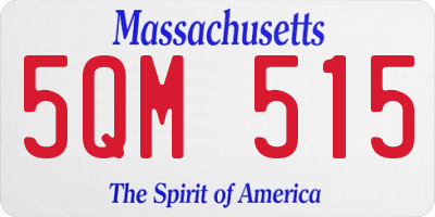 MA license plate 5QM515