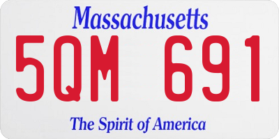 MA license plate 5QM691
