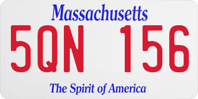 MA license plate 5QN156