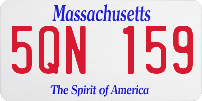 MA license plate 5QN159