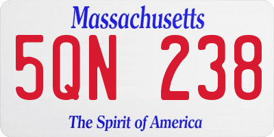 MA license plate 5QN238