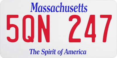 MA license plate 5QN247