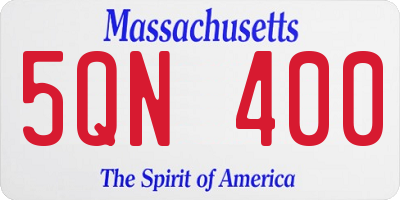 MA license plate 5QN400
