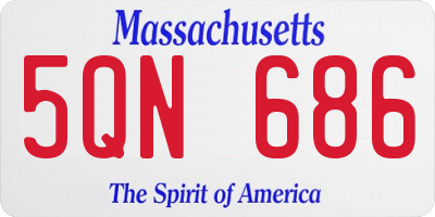 MA license plate 5QN686