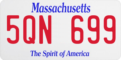 MA license plate 5QN699