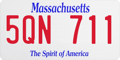 MA license plate 5QN711