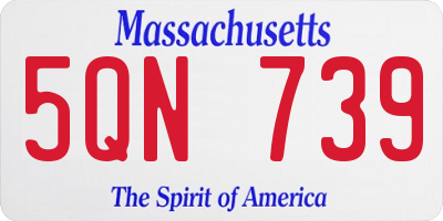 MA license plate 5QN739
