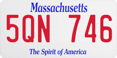 MA license plate 5QN746