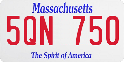 MA license plate 5QN750