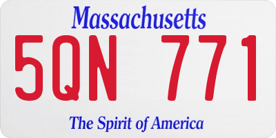 MA license plate 5QN771