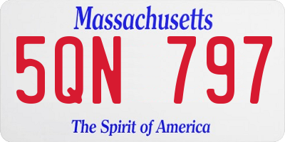 MA license plate 5QN797