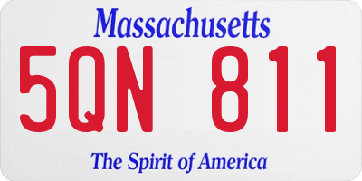 MA license plate 5QN811