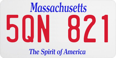 MA license plate 5QN821