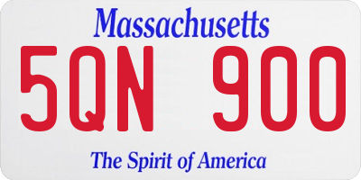 MA license plate 5QN900