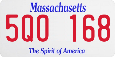 MA license plate 5QO168