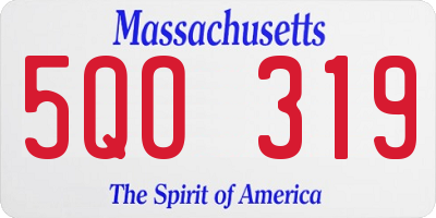 MA license plate 5QO319