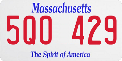 MA license plate 5QO429