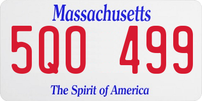 MA license plate 5QO499