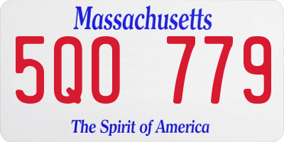 MA license plate 5QO779