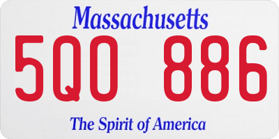 MA license plate 5QO886