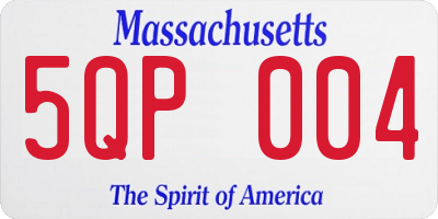 MA license plate 5QP004