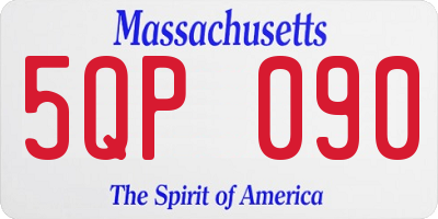 MA license plate 5QP090