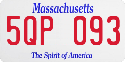 MA license plate 5QP093