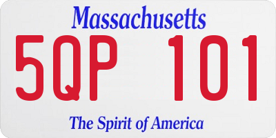 MA license plate 5QP101