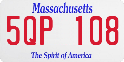 MA license plate 5QP108