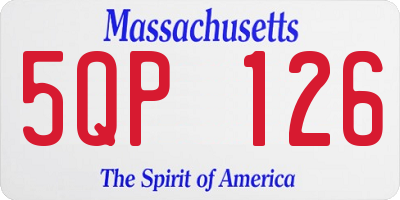MA license plate 5QP126