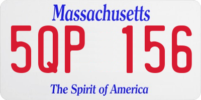 MA license plate 5QP156