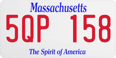 MA license plate 5QP158