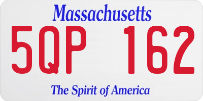 MA license plate 5QP162