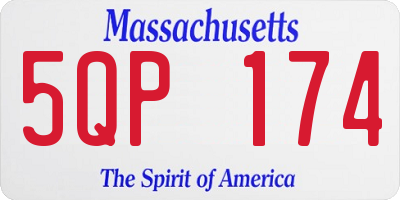 MA license plate 5QP174