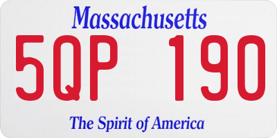 MA license plate 5QP190