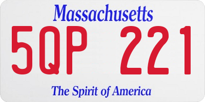 MA license plate 5QP221