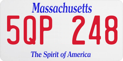 MA license plate 5QP248