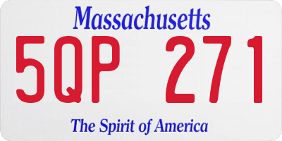 MA license plate 5QP271