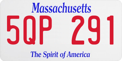 MA license plate 5QP291