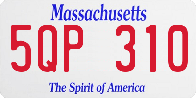 MA license plate 5QP310