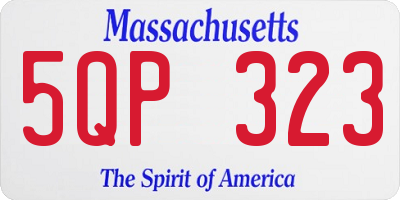 MA license plate 5QP323