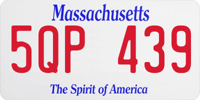 MA license plate 5QP439