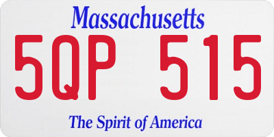 MA license plate 5QP515
